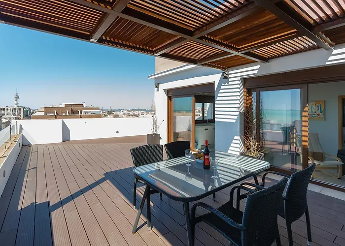 Atico Full Balcony By Cadiz4rentals דירה *